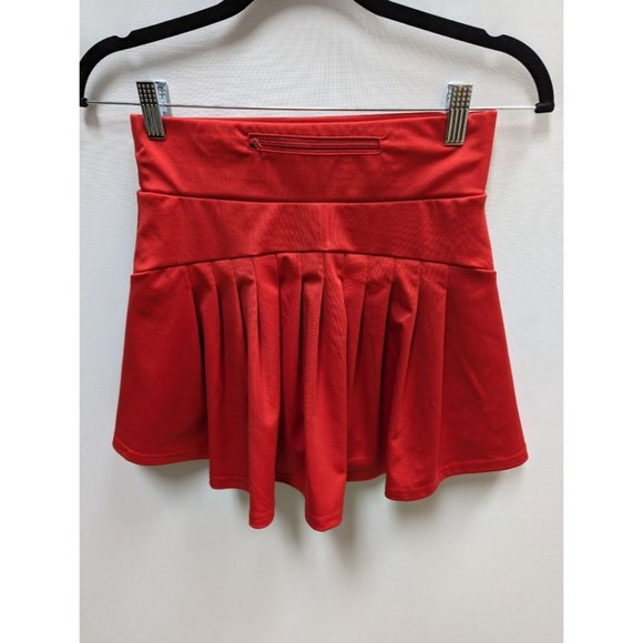 Werena Red Pleated Tennis Skort with Zipper Pocket - Picture 2 of 2